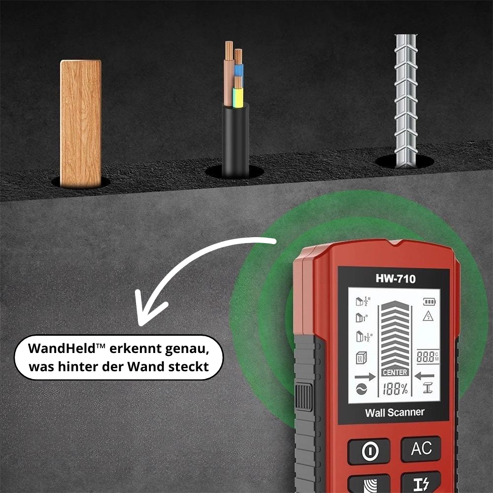 WandHeld™ – Smarter Wandscanner für sicheres Bohren + GRATIS Profi-Bohr-Guide