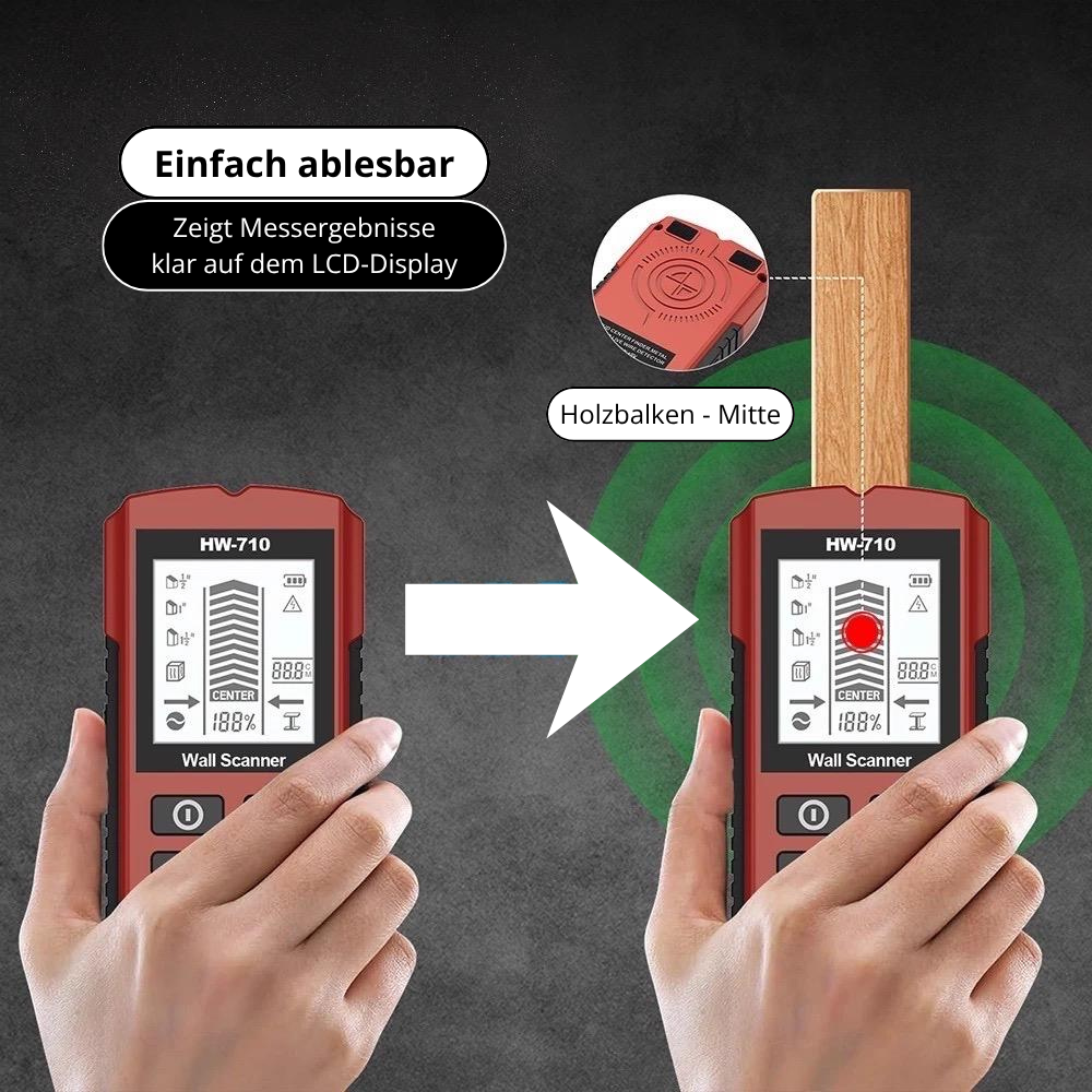 WandHeld™ – Smarter Wandscanner für sicheres Bohren + GRATIS Profi-Bohr-Guide