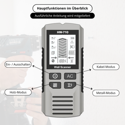 WandHeld™ – Smarter Wandscanner für sicheres Bohren + GRATIS Profi-Bohr-Guide